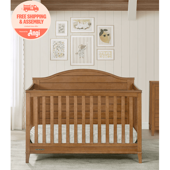 Delta Children Phoebe 6-in-1 Convertible Crib - Greenguard Gold Certified, Chestnut