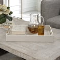 thumbnail image 3 of Uttermost Wessex Contemporary Metal and Faux Shagreen Tray in White, 3 of 7