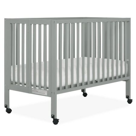 UPC: 0811048038388 | Dream On Me Quinn Full-Size Folding Crib Patent Folding System in Cool Grey