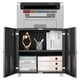 thumbnail image 4 of Mobile printer stand con almacenamiento: negra 236 metal gabinete on wheels, file estante para oficina en casa & 3d printers, 4 of 6