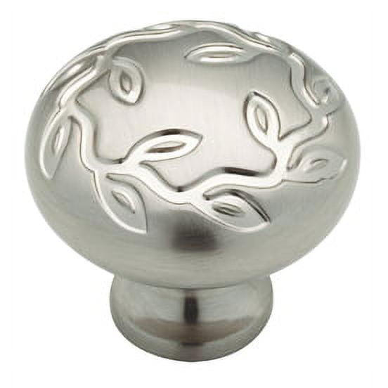 Liberty P23832W-SN 1 1/4" Leaf and Vine Cabinet Drawer Knob Satin Nickel