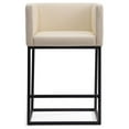 thumbnail image 3 of Manhattan Comfort Embassy 25" Faux Leather Counter Stool in Cream (Set of 2), 3 of 6