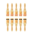 thumbnail image 1 of Adaptador De Conector De Audio, Cable Con Conector Banana, Chapado En Oro, 10 Uds., 1 of 8
