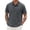 A308-Dark Gray, variant on Kalauyu Mens Striped Knit Tops Summer Cotton Blend Short Sleeve T Shirts Loose Turn Down Collar with Pocket Button Daily Casual Shirts