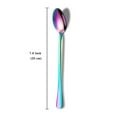 thumbnail image 2 of Rainbow Long Handle Spoon, Coffee Stirrers, Premium Stainless Steel Coffee Spoons, Ice Tea Spoons, Ice Cream Spoon, Cocktail Stirring Spoons, Tea Spoons, Set of 8 (Colorful), 2 of 7