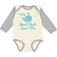 thumbnail image 3 of Inktastic My Aunt and Uncle Love Me Whale Boys or Girls Long Sleeve Baby Bodysuit, 3 of 5