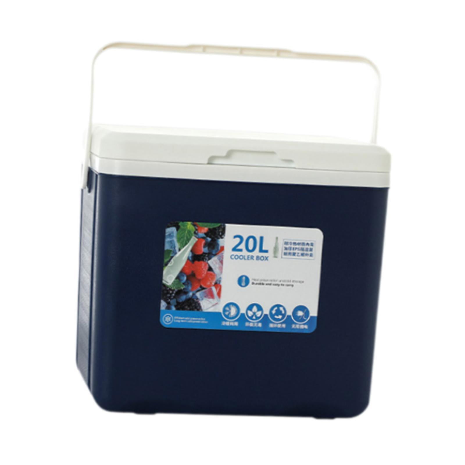 simhoa Box Ice Box Personal Portable with Handle Insulated Box Ice Chest Small for Beach Party Outdoor Barbecue Fresh Keeping Blue