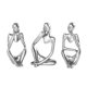 thumbnail image 1 of Estatua decorativa BMLCGJ Thinker de resina dorada de 12 cm, 1 of 7