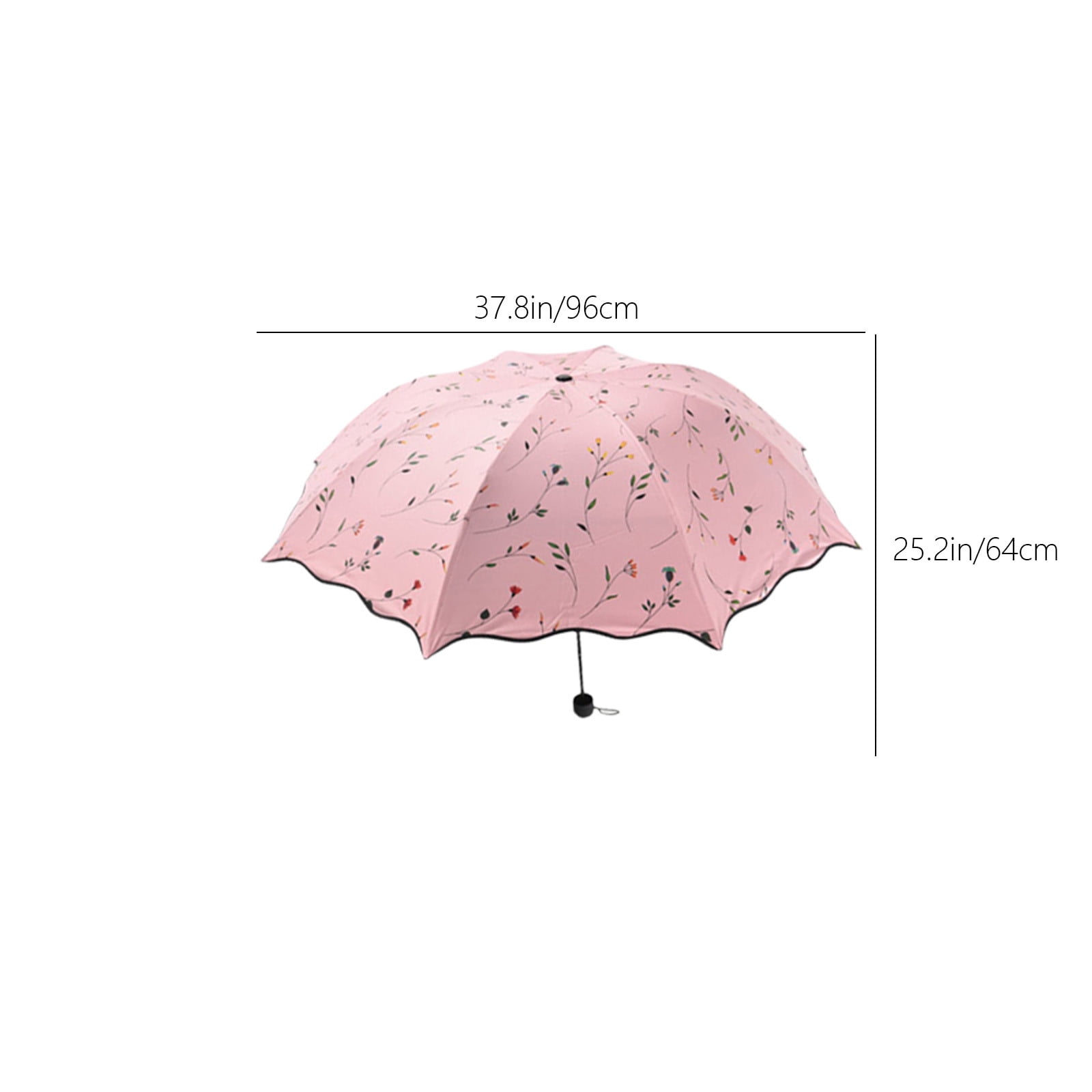 Yhmxh Foldable Umbrellas, 2 in 1 Sun Blocking and Rain Umbrellas, Windproof Umbrella Compact Folding Travel Umbrella, Light Portable Car Umbrella for Rain (Pink)
