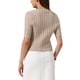 thumbnail image 3 of Cárdigan de verano de manga corta INSPIRE CHIC para mujeres, suéter de punto trenzado con botones, cuello redondo, top corto, talla S, color caqui, 3 of 6