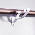thumbnail image 3 of Unique Bargains 2pcs Self Lock Double 1' 25mm Dia Drapery Curtain Rod Pole Wall Bracket White, 3 of 5