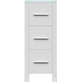 thumbnail image 4 of walsport 12 Inch Narrow Bathroom Storage Cabinet with 3 Drawers for Bathroom Vanity Side Extension Freestanding Vanity Cabinet Base with Tempered Glass Top White, 4 of 6