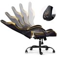 thumbnail image 3 of Silla Gamer Ergonómica Giratoria con Ángulo de Inclinación Máxima de 155° Soporta hasta 110Kg Lumax  Color Dorado con Negro, 3 of 8