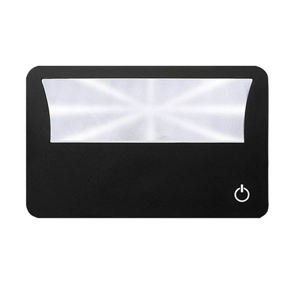Ciwanning Pocket Magnifier 3X Small Glass Card Type Handheld Eye Loupe with LED Light for Observing Coin Stamps Jewelry