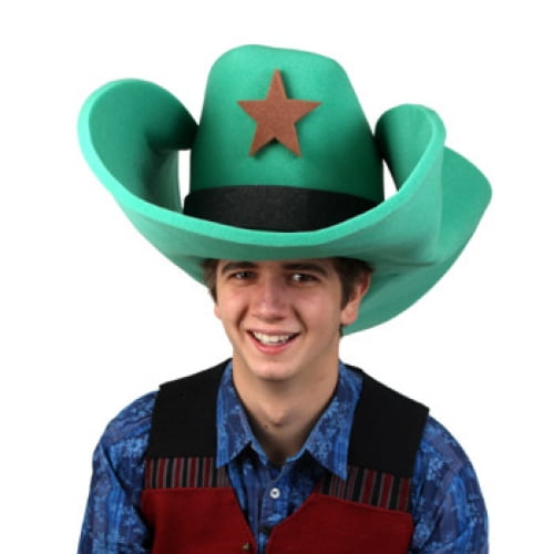 Clown Antics Super Size 50 Gallon Cowboy Hats Green (28")