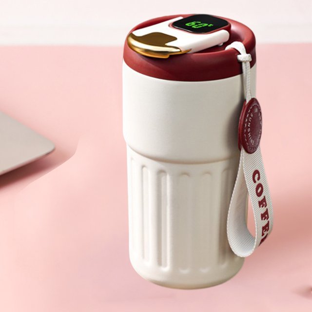 Taza de café de 450ml, taza aislante de acero inoxidable a prueba de fugas, artículos para beber para el hogar y la Oficina