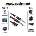 thumbnail image 2 of AOOOWER USB C to 6.35mm 1/4inch TRS Cable Digital Chip for Mobilephone, Tablets, Laptops, 2 of 11