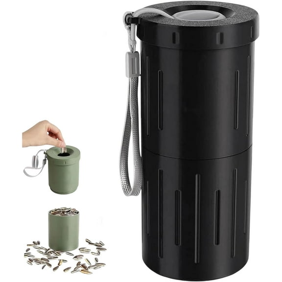 Portable Sunflower Seed Spit Cup with Shell Storage – Pistachios Snack Nut Bowl, 2-in-1 Mess-Free Sunflower Seed Solution for Road Trip Snacking & Outdoor Gatherings