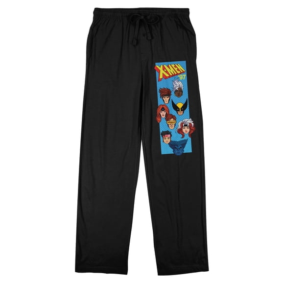 X-Men (1997) Characters Men's Black Sleep Pants-Medium