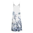 thumbnail image 5 of ICHUANYI Clearance Women's Summer Fashion Printed V-Neck Sleeveless Suspenders Pullover Dress(Light Blue, XL) Ichaunyi WER2023081115123, 5 of 5