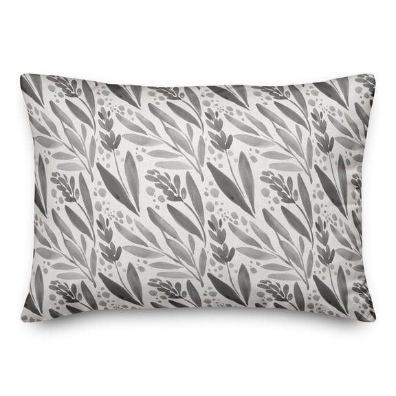 Creative Products Gray Farmhouse Flowers 14x20 Indoor / Outdoor Pillow