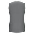 thumbnail image 5 of Liquidation! Hauts Grande Taille pour Femmes, Blouse à Manches Courtes d'Été pour Femmes, Mode Décontractée Sans Manches Unie Col en V Blouse, 5 of 5