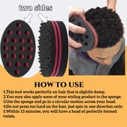 High-Quality Hairstyling Sponge Set - Twist King Sponge + Afro Pick Kit, Perfect for Creating Curls and Twists （4pcs)