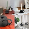 thumbnail image 3 of Candelabros Cónicos XCF Candelabros De Metal Retro Negro, 3 of 4