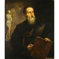 thumbnail image 3 of Pietro della Vecchia 12x14 Black Modern Framed Museum Art Print Titled - Imaginary Self-Portrait of Titian (Probably 1650s), 3 of 5