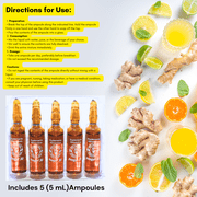 ADerogyl by Progyl - 5 Ampolletas Vitaminas Miel, Propolio, with Vitamins A, C, D, E, Zinc, Honey, Propolis- Natural Orange Flavor - 5 Ampoules (0.85 fl oz / 25 ml) Immune Support