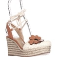 thumbnail image 1 of Womens MICHAEL Michael Kors Kit Closed Wedge Sandals - Natural/Acorn, 1 of 7