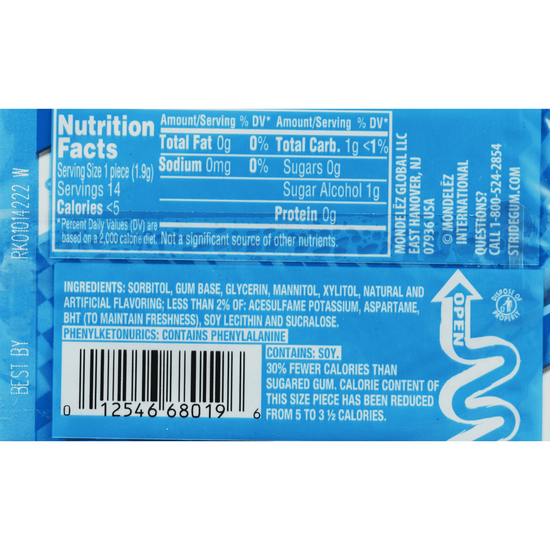 Mondelez Stride Mad Intense Gum, 14 ea
