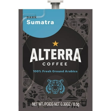 Lavazza Portion Pack Alterra Sumatra Coffee - Compatible with Flavia Creation 150, Flavia Creation 200, Flavia Creation 500 - Dark - 100 / Carton | Bundle of 5 Cartons