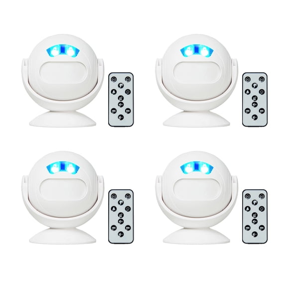 GREENCYCLE 4 SET SF23 PIR Motion Infrared Sensor Doorbell Motion Sensor with Wireless Remote Control Security Alarm/Doorbell/Alert, Home Security Driveway Alarm,Store Welcome Entry Chime