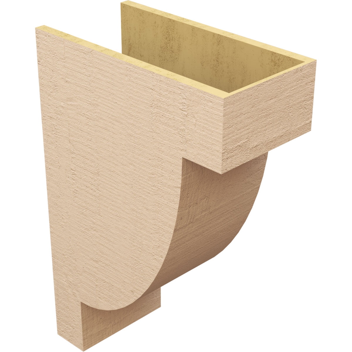 11"W x 22"D x 33"H Classic Alpine Rough Cedar Woodgrain TimberThane Corbel, Primed Tan