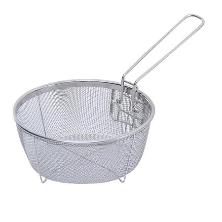 

Hibalala 2Pcs Round Deep Fryer Basket Round French Fries Basket Round Basket For Frying Snacks Stainless Steel Chip Serving Fry Baskets Kitchen Cooking Tool