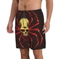 thumbnail image 2 of Pofeuu Red Skull Spider Prin Men's Swim Trunks Quick Dry Bathing Suit Swimming Board Shorts Mesh Lining Beach Swimwear-3X-Large, 2 of 6