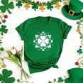 thumbnail image 4 of LEKWK St Patricks Day Shirt Women Clover Mandala Art Casual Tops Short Sleeve Basic Tees Crew Neck Geometric Flower Spring Clothing, 4 of 7