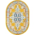 thumbnail image 3 of Unique Loom Parker Collection Area Rug - Merakli (4' x 6' Oval Yellow/Brown), 3 of 6