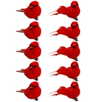 AURARMLET 10Pcs Christmas Cardinal Bird Figurines Home Decor Red Decorations for Porch