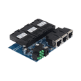 thumbnail image 2 of Ethernet Fiber Switch 100M PCBA Board Optic Media Converter 20Km 3 Fiber 3 RJ45 Support RPOE Simplex SC Fiber Switch,1 x Fiber Transceiver,Blue & Black, 2 of 7