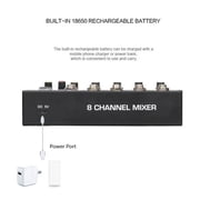 Mixer Professional 8 Channel Console Dj Digital Center Mobile Interface Portable Sound Frequency Table Amplify Card Mixing ,Precision Control