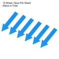thumbnail image 3 of Uxcell 4x1" Arrow Sticker Directional Sign Adhesive Removable Floor Decal Blue 10Set / 60Pieces, 3 of 6