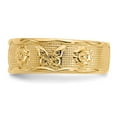 thumbnail image 4 of 14K Yellow Gold Ring Band Toe Flower & Butterfly, Size 6, 4 of 5