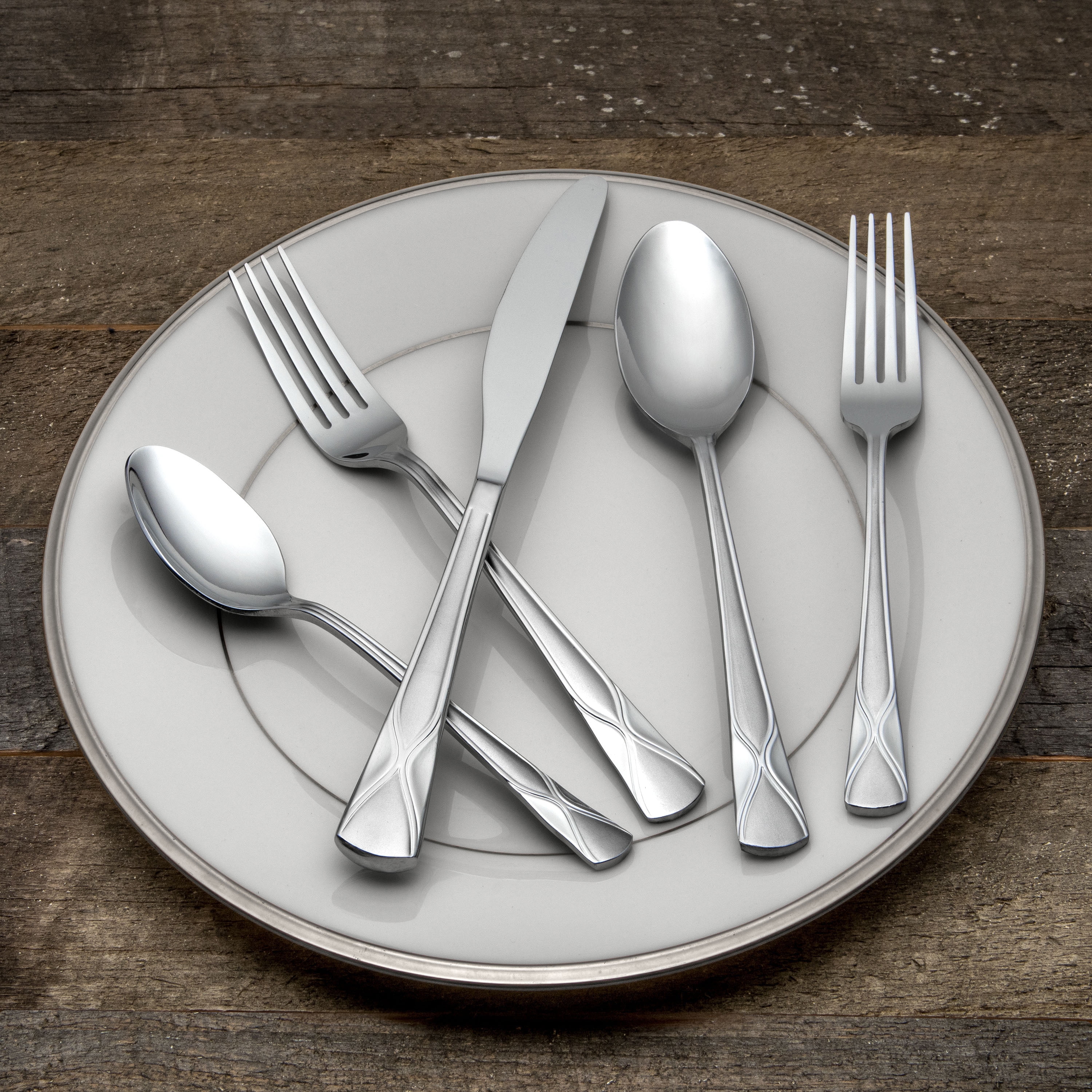 Cambridge Silversmiths Bliss Sand 20Piece Flatware Set, Service For 4