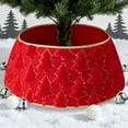 thumbnail image 5 of Christmas Tree Collar Plush Gold-Trimmed Christmas Tree Skirt Decorative Stand,Xmas Tree Ring Skirt Rustic Tree Skirt for Christmas Decor Xmas Holiday Home Party Decorations, 5 of 5