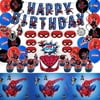 Birthday Party Supplies, Birthday Party Decorations Includes Tablecloth Splash Masks, Cupcake Toppers Banner Latex Balloons Superhero Birthday Decorations for Boys