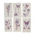 thumbnail image 1 of Unique Bargains Christmas 6 Pcs Realistic Fake Tattoos Butterfly Temporary Tatto for Adult Purple, 1 of 5