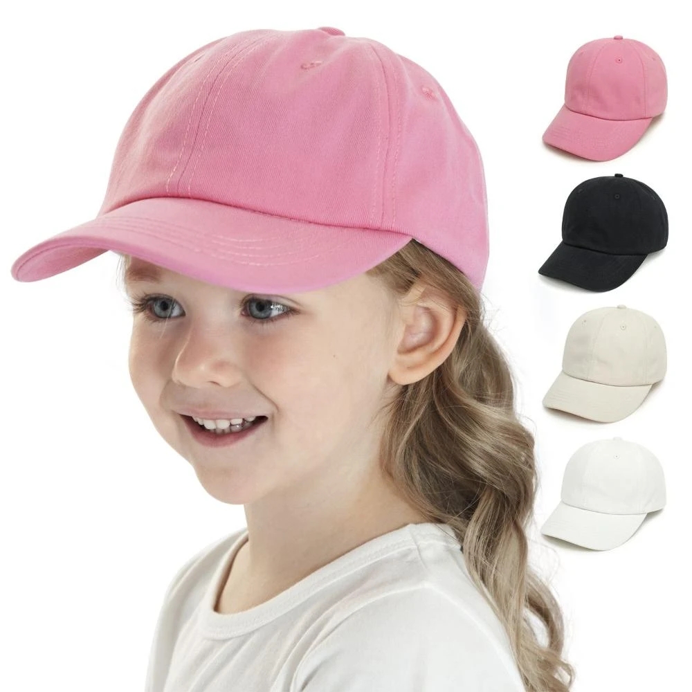 2023 Child Hats Kids Baseball Cap Solid Color Hats Summer Boy Girls Sun ...