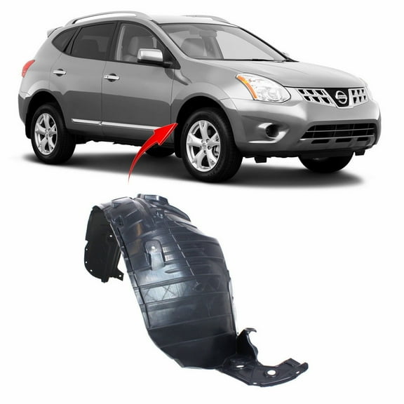 DCP Front Right Passenger Side Fender Liner For 2008-2013 Nissan Rogue NI1249117